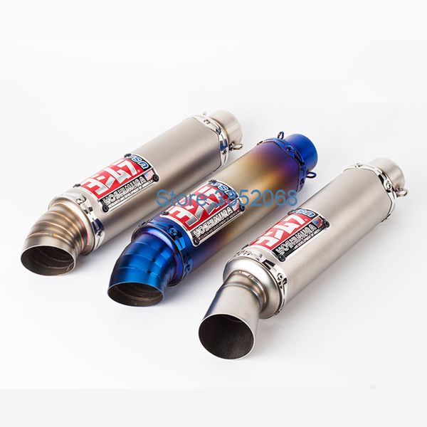 

motorcycle yoshimura exhaust universal id: 51mm stainless steel motorbike exhaust muffler escape fit for nc700 cbr500rr gsxr250