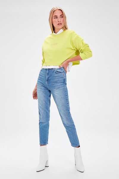 

trendyol mavi-flushing high bel mom jeans twoaw20je0039, Blue