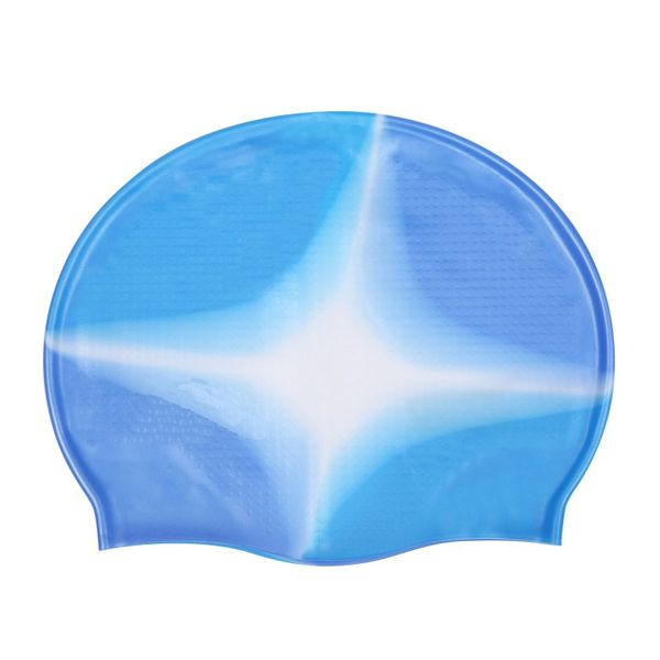 

novelty elastic adults waterproof pu fabric protects the ears long hair sports swim pool hat swimming cap for men and women