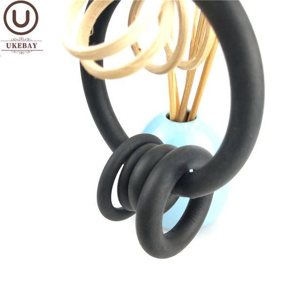 

ukebay new punk style jewelry women rubber bracelets 2020 fashion charm bracelet party accessories circle black chains wholesale