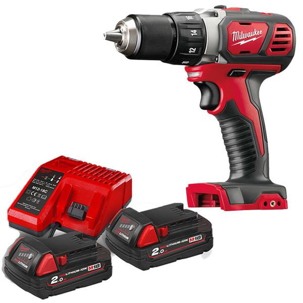 

Milwaukee m18bdd 202c electric crewdriver drill tool et diy li ion trade rated