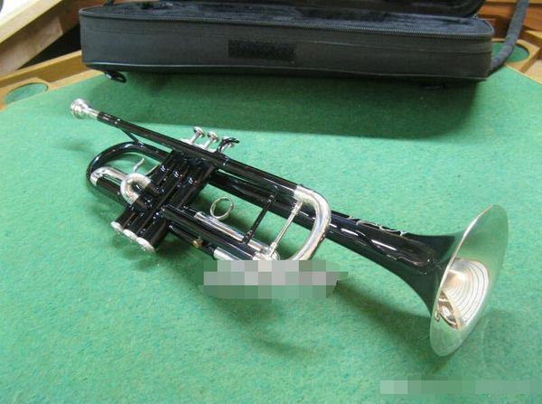 

jupiter jtr-1200 bb trumpet exquisite vintage black nickel body silver lacquer key brass b flat musical instrument with 7c mouthpiece