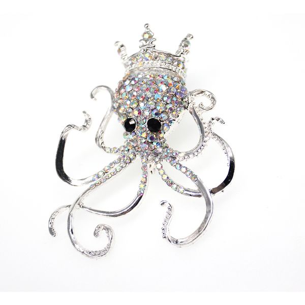

20pc/lot new wholesale clear rhinestone crystal ocs brooch pin ocean animal brooch pin jewelry, Gray