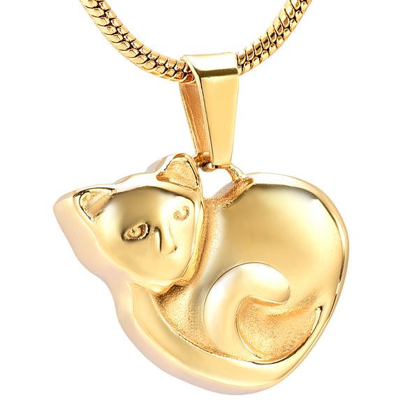

lkj10074 polishing gold tone stainless steel cremation jewelry funeral urn ashes holder keepsake urns lockets, Silver