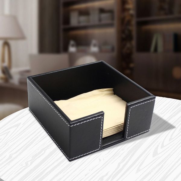 

waterproof pu square tissue box toilet paper holder restaurant l sheet paper rack leather tissue box home decor