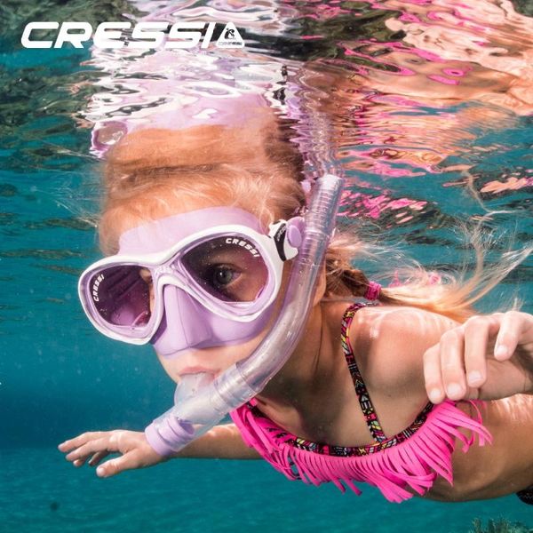 

cressi marea jr minidry snorkeling set children kids diving set scuba dive mask snorkel fin for boys girls 6-13 years old