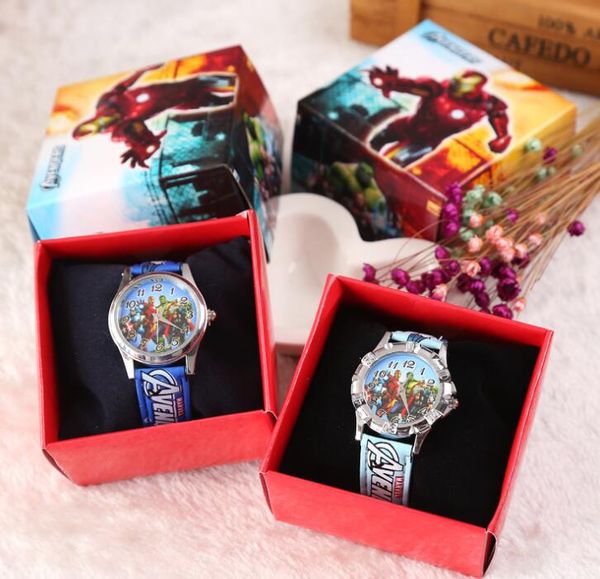 

Оптовая Лот Мстители Детские Наручные Часы Детский Мультфильм Часы С Коробками П