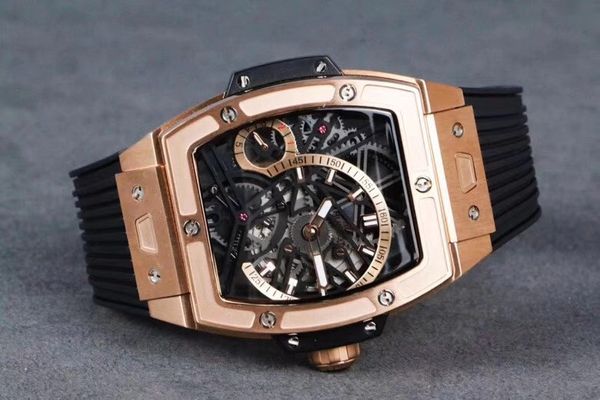 

men's watch fine steel barrel case designer watches 42mm 28800 rubber band luxury mens watches movement watches montre de luxe, Slivery;brown