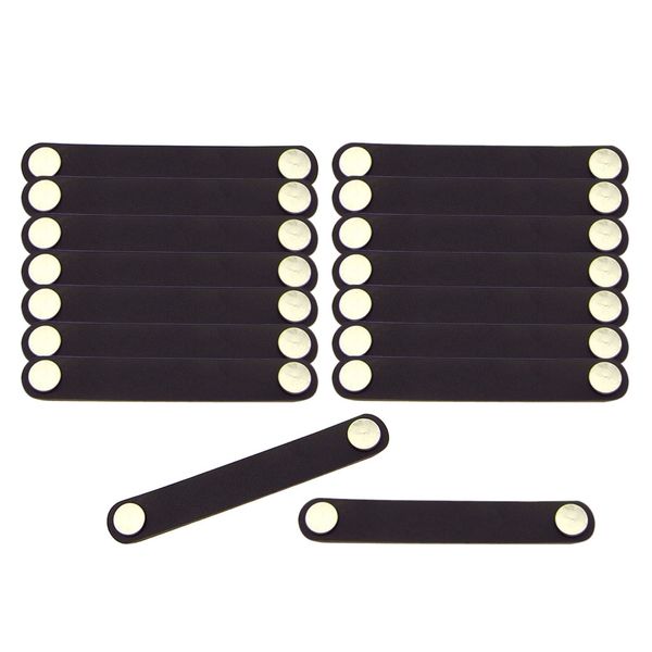 

16pcs handmade leather cabinet handle pulls dresser drawer parts accessory