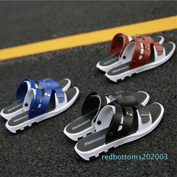 

slippers men fashion flip flops beach sandals non-slip male slippers indoor outdoor slipper pantuflas r03, Black
