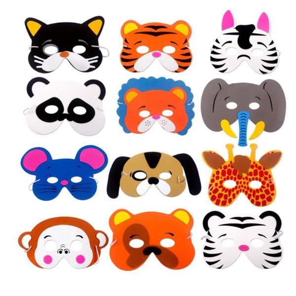 

creative 10pcs funny eva children animal mask mask kids woodland farm dress prop birthday party decoration 4