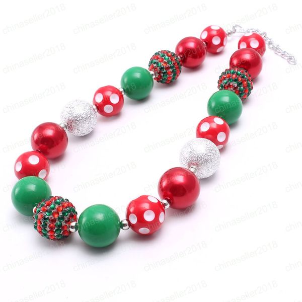 Bebés Meninas Chunky Colar Crianças do presente do Natal do miúdo Bubblegum Beads Colar Cadeia DIY Handmade Jóias venda 1PC Hot