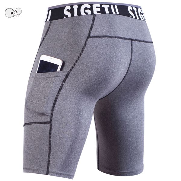 

quick dry mens compression training short pants with pockets sports man gym fitness running shorts jogging trunks elastic tights, Black;blue