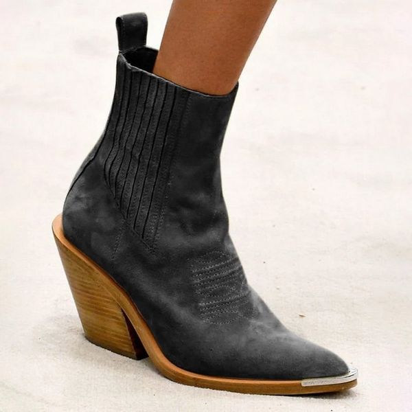 

wenyujh women ankle boots genuine leather slip-on winter snow shoes women boots cow suede ladies casual botas, Black