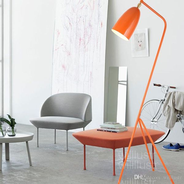 Klassische Grashoppa-Stehlampe Greta Grossman, modernes Design, Grashüpfer-Beleuchtung, drehbarer Schirm, sitzende Arbeitszimmer-Sofa-Seitenleselampe aus Eisen