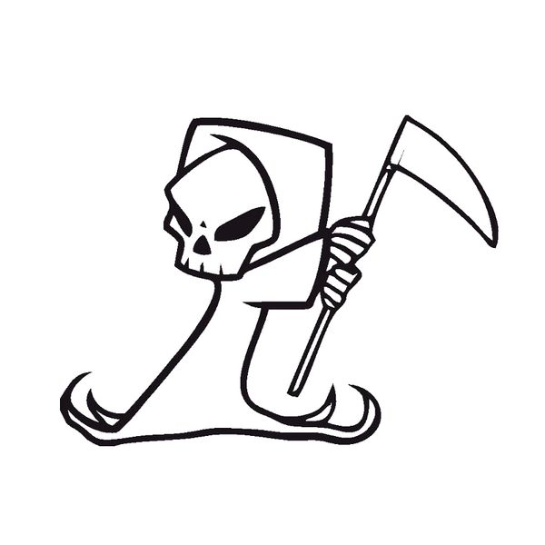 

16*12.1cm grim reaper funny vinyl sticker car accessories motorcycle helmet car styling car sticker