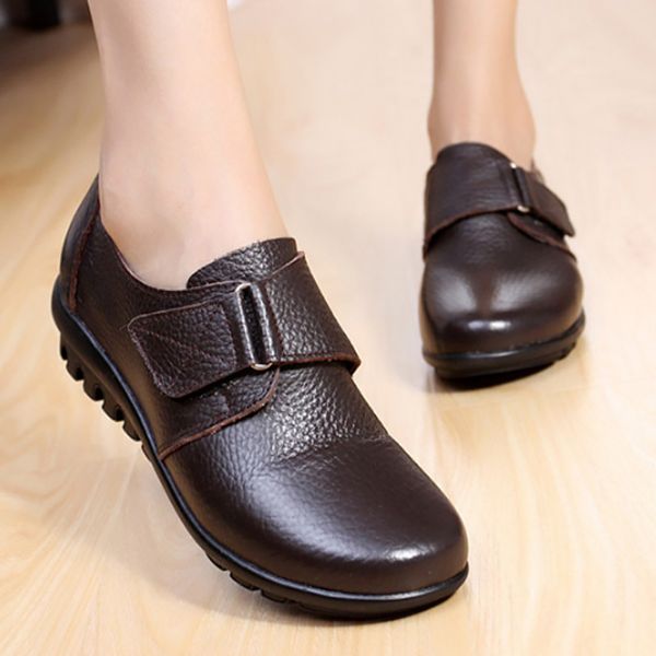 

plus size 35-43 supstar genuine leather flats female casual oxford shoes for women leather loafers 2020, Black