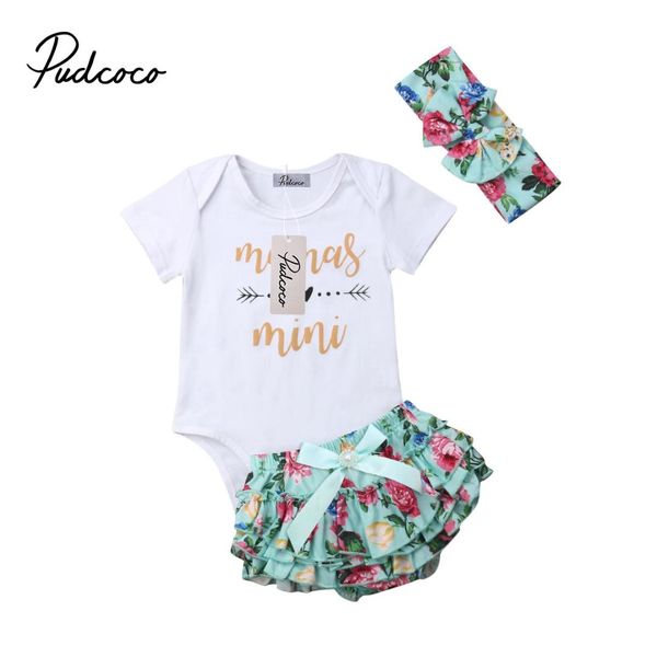 

pudcoco 2019 toddler kids baby girl floral white rompers+green pants+headband bow-knot 3pcs infant girl clothes 0-24m mamas