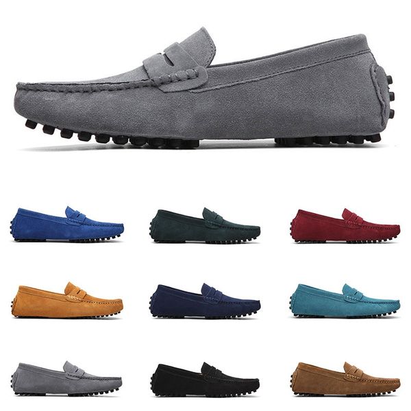 

2020 large size 38-49 new men's leather men's shoes overshoes british casual shoes espadrilles sixty six, Black