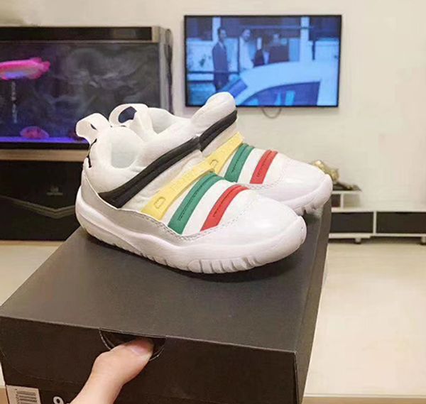 Kids 11 Little Flex 11s Space Jam Bred Concord Gym Red Basketball