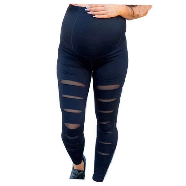 

pregnancy clothes maternity pants women pregnant maternity hole abdominal trousers prop belly legging jeans pants ropa mujer, White