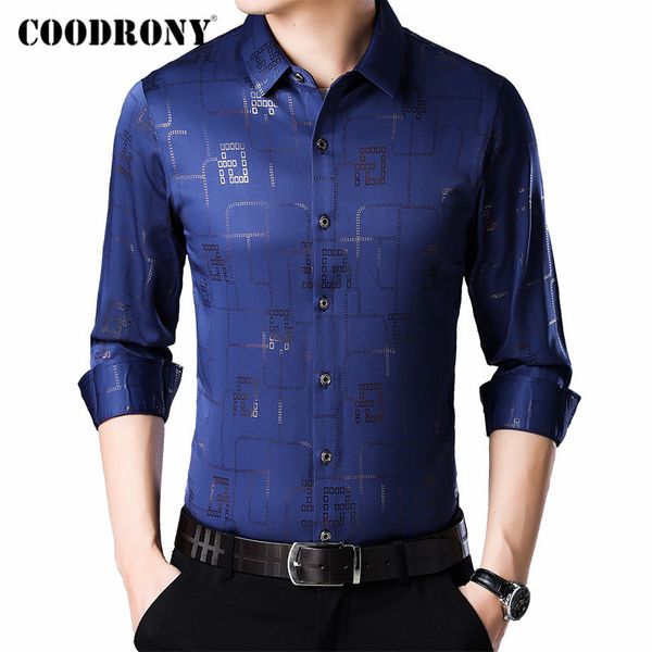 

coodrony brand men shirt long sleeve cotton shirt men autumn winter mens casual shirts streetwear fashion camisa masculina 96067, White;black