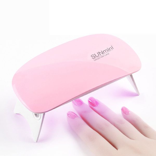 

mini uv led nail lamp pink white nail dryer 6w led light quick dry nails gel