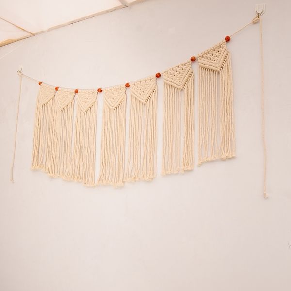 

макраме тканой гобелен fringe garland баннер богемского декор стена woven домашнего украшение для квартиры спальни гостиной gal других домов