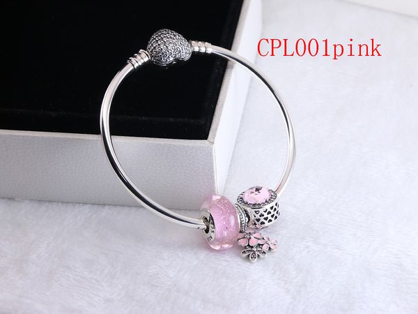 

new fashion brand s925 silver bracelet for couples gifts and fashion women's beaded silver bracelet come with box set, Black