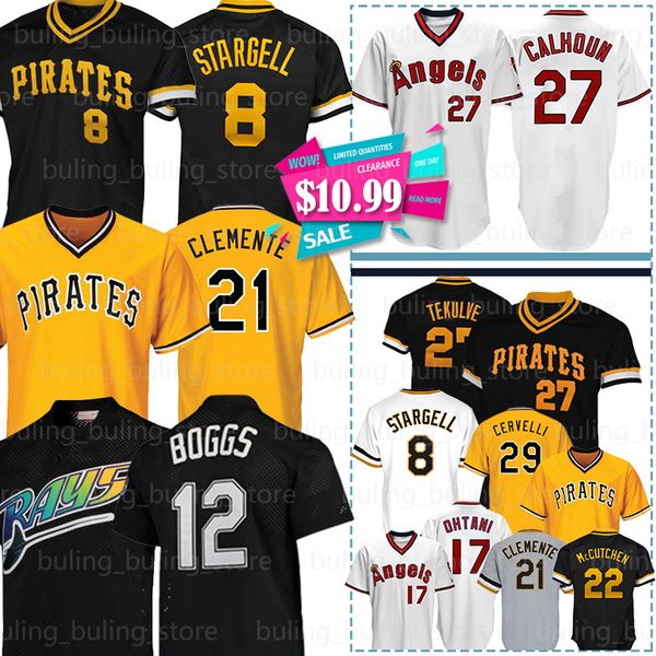 

Pirates Jerseys 8 Willie Stargell Pittsburgh 12 Wade Boggs 21 Pirates Roberto 27 Tekulve Marte 22 McCutchen Angels Jersey Mike Trout Ohtani