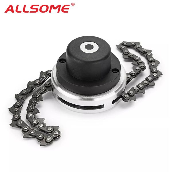 

allsome 65mn trimmer head coil chain brush cutter garden grass trimmer head upgraded with thickening chain for lawn mower