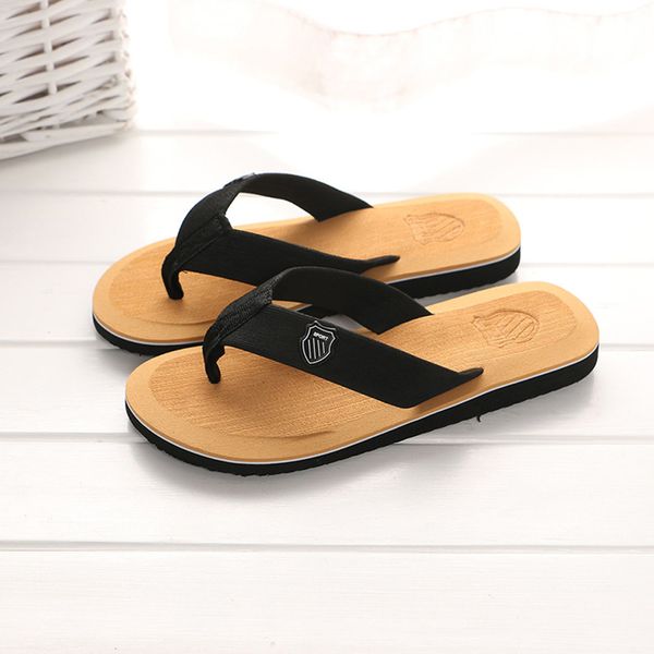 

indoor and outdoor summer flip flops men's casual fashion slippers simple wind beach slippers 2019 new slippers calzado @py, Black