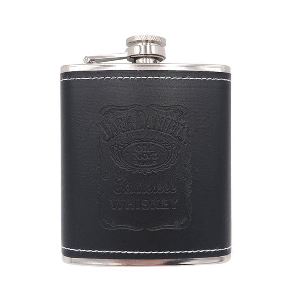 

7oz 8oz портативный нержавеющей стали фляжка flagon виски вино пот кожаный чехол бутылка + воронка travel tour drinkware wine cup