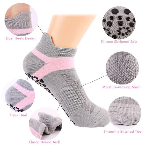 

women yoga socks non slip cotton sports socks breathable yoga accessories