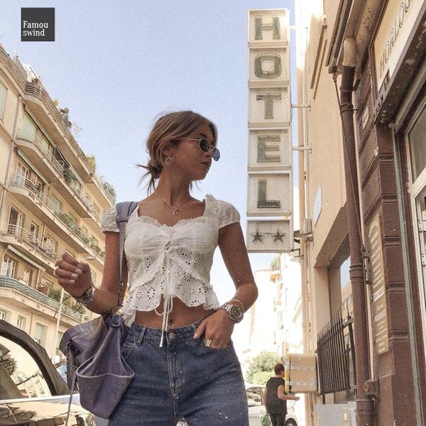 

boho женщины блузка рубашка ruffled выдалбливают блуза tops твердая женщина обратно узелок мода streetwear блузка lady white top