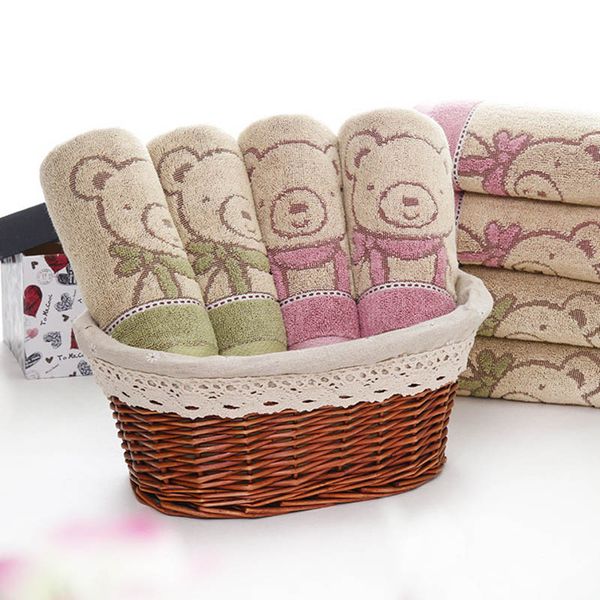 

1pcs cute bear towel dry towels bathroom soft skin care hair showers jacquard wash towel wjwyyj82