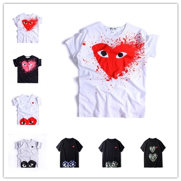 

любовник лучшего качество праздник сердце emoji воспроизведение summer tee женщины люди com des играть garcons cdg сердце пара тройник с кор, Black;blue