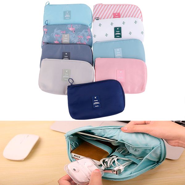 

7 style travel waterproof portable flamingo makeup bag toiletry kits cosmetic bag women necessaire make up