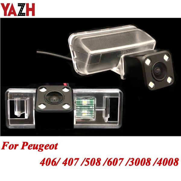 

yazh ccd car reverse backup camera for 406 407 508 3008 3008cc 4008 hd rearview park monitor parking rear view cam