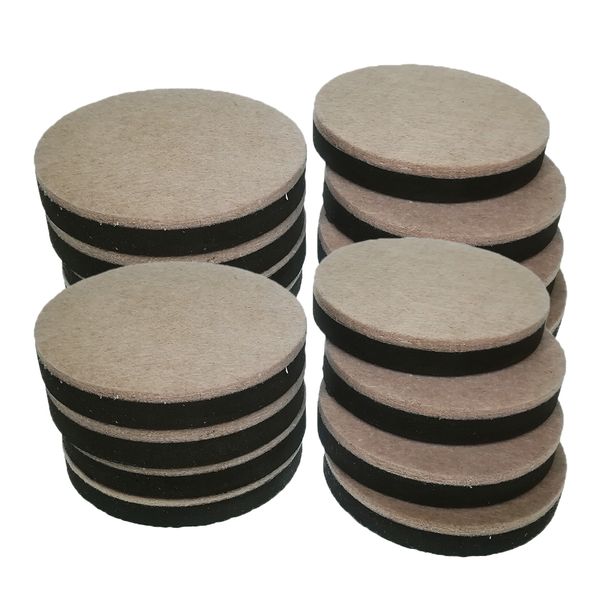 

16 pcs heavy duty reusable furniture felt sliders hardwood floor moving pads