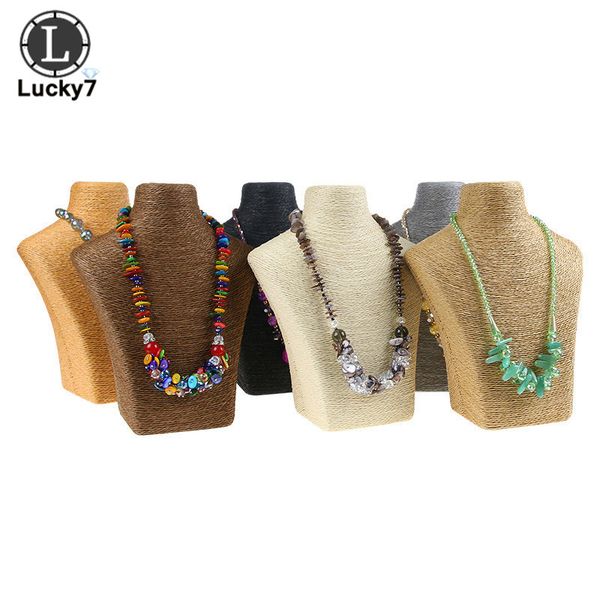 

linen jewelry chest necklace rope organizer jewelry packing wood display necklace stand organizer 21.5x16cm, Pink;blue