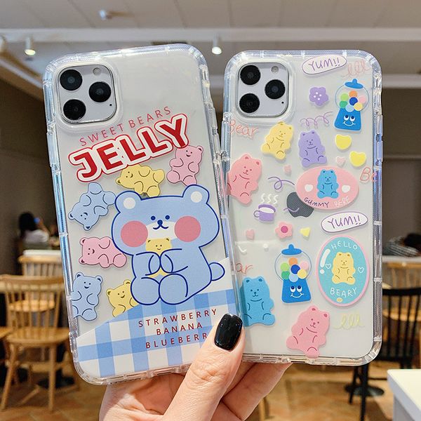 

carton suitable protective shell soft silicone sleeve phone cell cases boy and girl trendy strong and durable wear-resistant of iphone