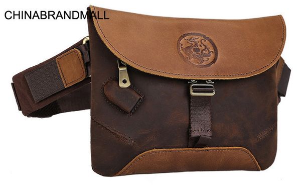 

натуральная кожа мужчины случайные спортивные пояса мешок талии пакеты