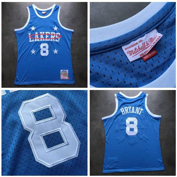 

men los angeles lakers kobe bryant mitchell & ness 2004-05 blue hardwoods classics player jersey, Black;red