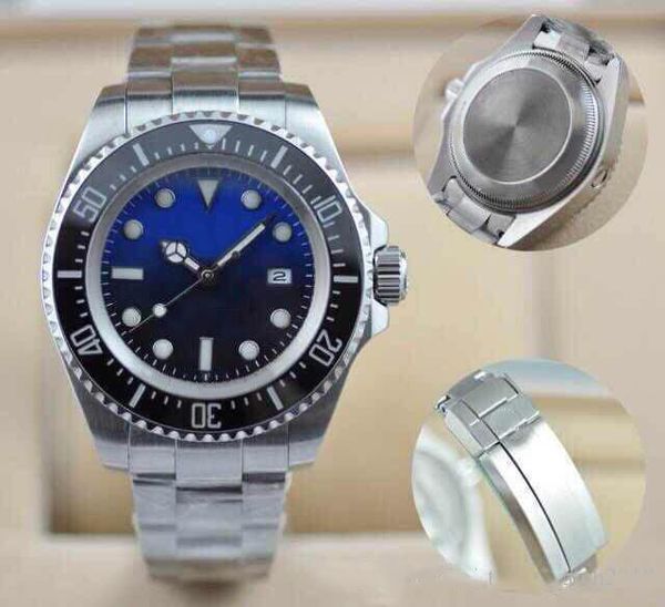 

2019 mens watch wristwatch bezel original clasp sapphire glass stainless steel d-blue quality 44mm watch 126600 ing, Slivery;brown