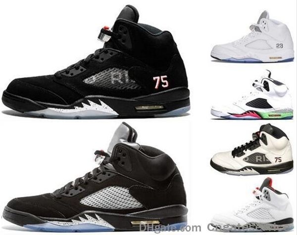 

5 5s wings psg black mens basketball shoes red blue suede white black grape michigan inspire men sports sneakers