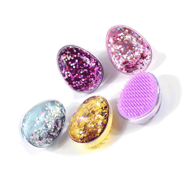 

type customized anti-knot plastic hair comb logo wholesale comb hair straight portable egg wdlio