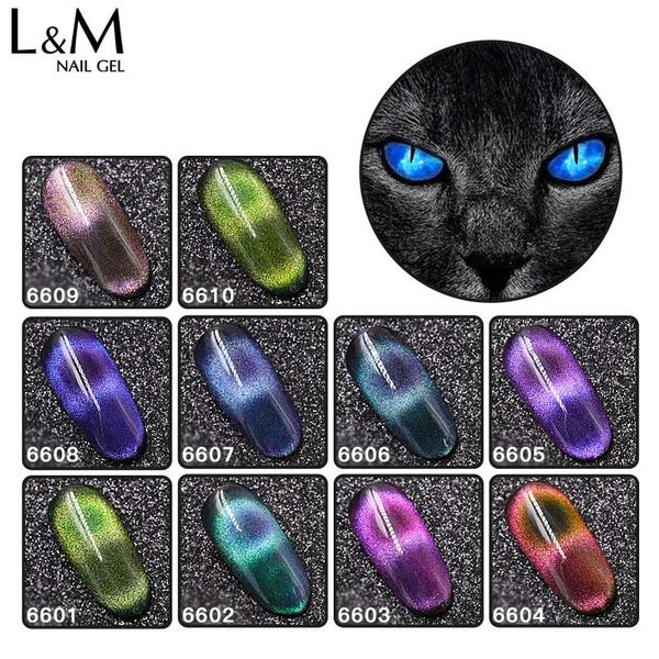 

ibdgel 3 pcs new arrival 9d cat eyes magic magical holographic change art make black color gel base magnet nails gel polish, Red;pink