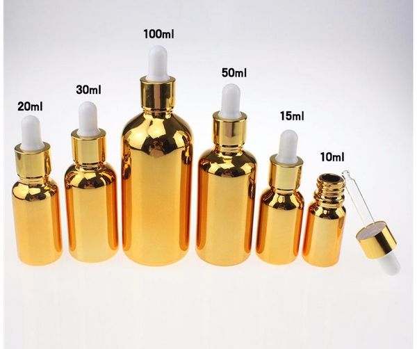 Atacado 5ml 10ml 15ml 20ml 30ml 50ml 100ml spray Dropper Bottle chapeamento de vidro Essence óleo essencial Cosmetic Perfume Fragrance