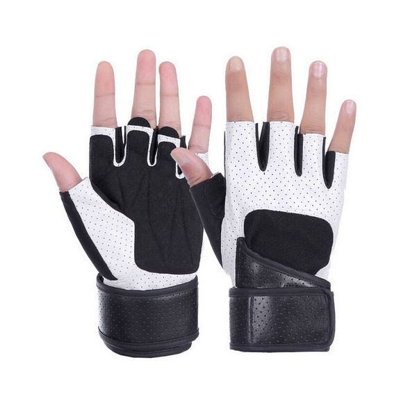

leather weightlifting gloves half finger training gloves wrist support breathable gym dumbbell sport fitness